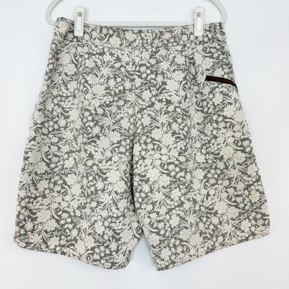 Patagonia Men's Wavefarer Board Shorts Tan Cream Floral Size 33 Swim Beach Pool - Picture 6 of 12